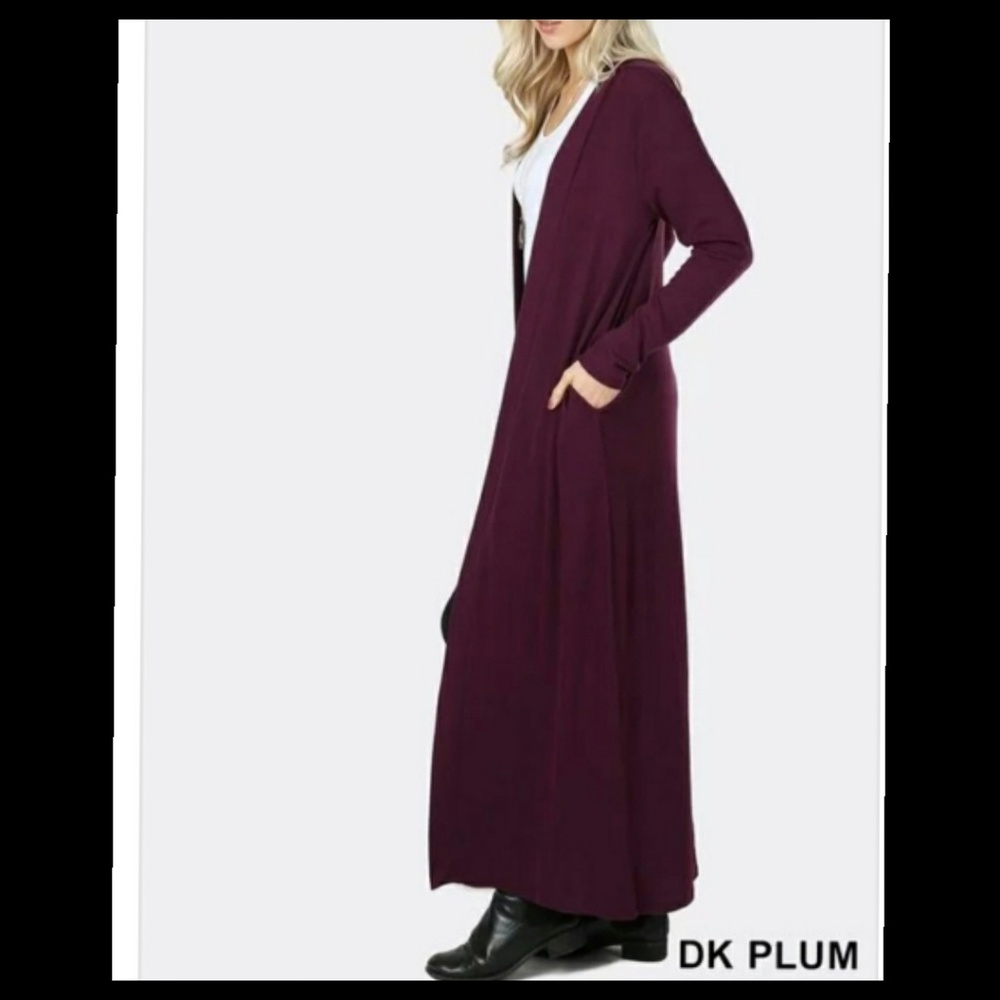 🍁Green and plum cardigan - jacket - Picture 4 of 4